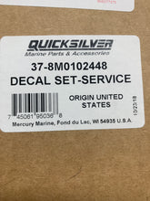 8M0102448 Mercury Marine Outboard Set Service Decal / 340I -Modern Boat Sales & Service