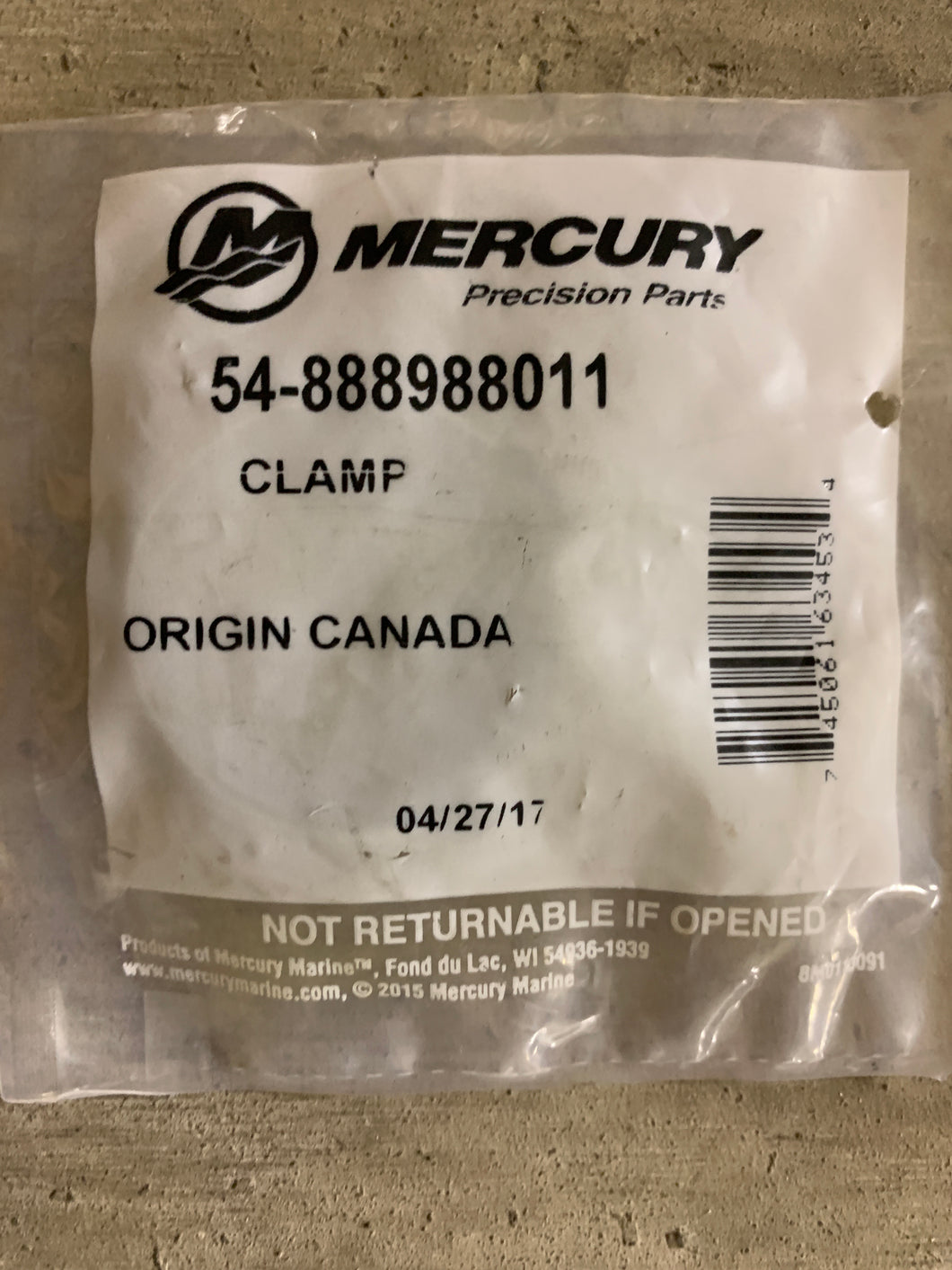 888988011 Mercury Marine Outboard Clamp/G3 -Modern Boat Sales & Service