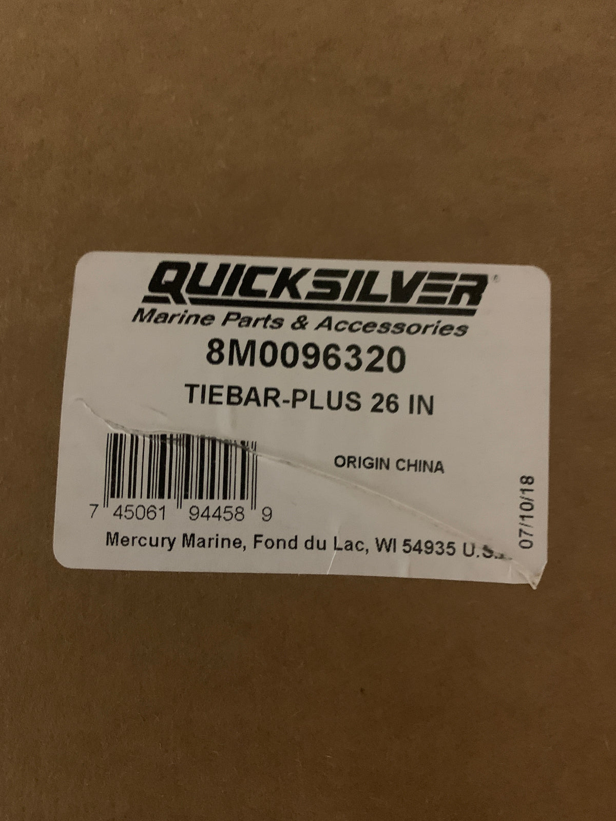* 8M0096320 SS 8M0213278 Mercury Marine Outboard Tiebar-plus 26in/RAIL -Modern Boat Sales & Service